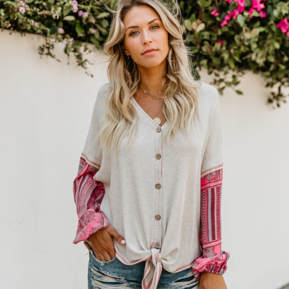 NWOT Thermal Tie Top